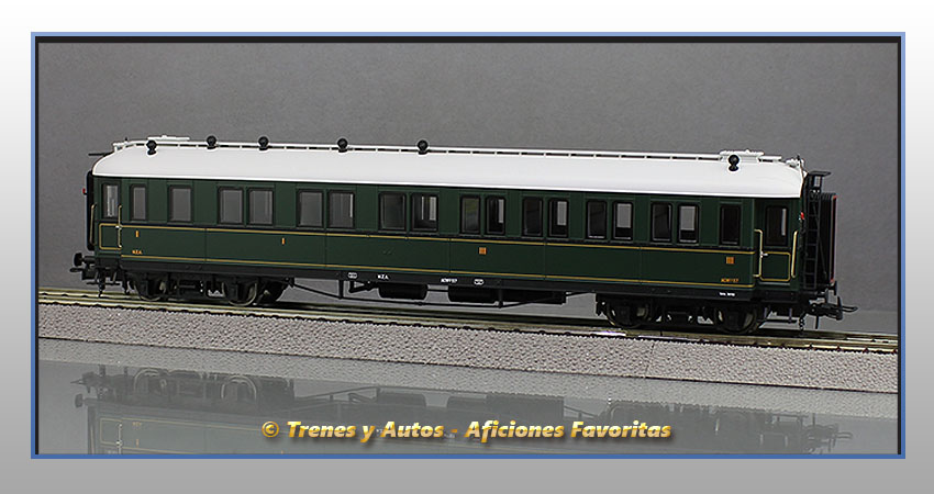 Coche pasajeros verderón Serie 301/344 ACW-37 1ª y 3ª Clase - MZA